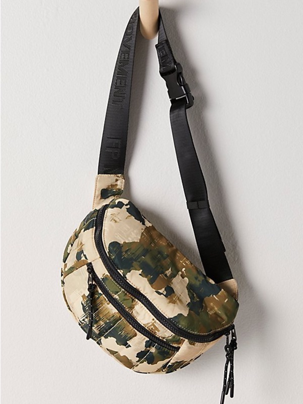 FREE PEOPLE MOVEMENT CAMO QUILTED SLING BELT BAG